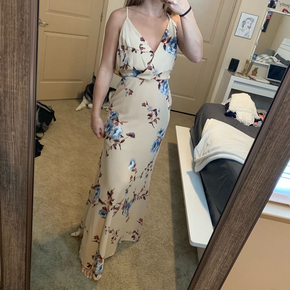 Maxi Floral Dress - open back